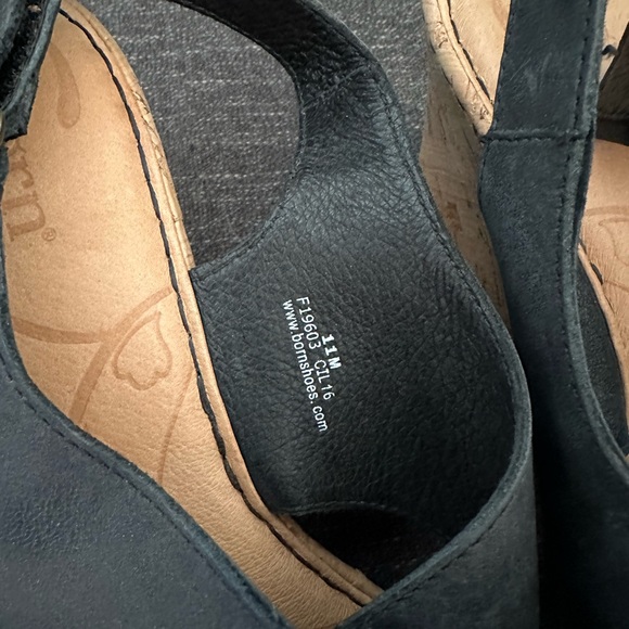 Born Henning Leather Cork Slingback Wedge Sandals - Picture 6 of 6